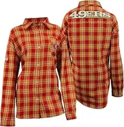 FOCO NFL Womens NFL Womens Wordmark Flannel Shirt