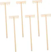 6Pcs Miniature Sand Rake Compact Sandbox Tools for Intricate Garden Patterns for Mini Zen Gardens and Creative Sand Design User Friendly Rakes for Beginners