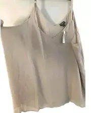 Torrid Top Cami Tank Womens Sz 4x Sophie Swing Chiffon Beige NWT Flowy