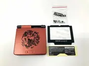 GBA SP Game Boy Advance SP Replacement Housing Shell Screen Dragon Red Black