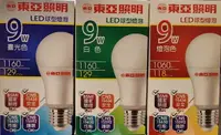 在飛比找樂天市場購物網優惠-☼金順心☼ 東亞 LED 9W 12W 燈泡 E27 燈頭 