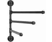 Towel Mounted Towel Rail Swivel Towel Hanger Swivel Mug Wall Mount Swivel Rack Swing Out Towel Bar Shower Towel Hook Bathroom Towel Iron Fold Storage Rod