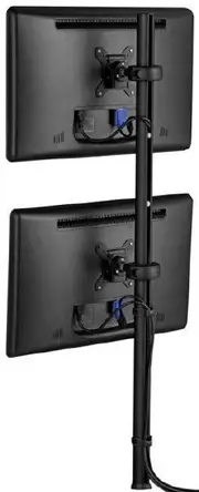 ATDEC Spacedec POS Display Pole 1150mm long 42mm diameter pole with two display heads. Max load: 12kg. VESA up to 100x100