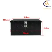 20inch Black Aluminum Pickup Truck Trunk Bed Tool Box Storage + Lock + Key