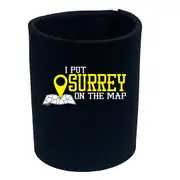 Put On The Map Surrey - Funny Novelty Stubby Holder