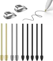 Tips/Nibs Replacement for Samsung Galaxy Tab S10+/S10 Ultra/S9/S9FE+/S9 Ultra/S8/S8+/S8 Ultra/S7/S7 FE/S6/S6 Lite/S22/S23/S24/S25 Ultra S Pen，Plastic + Titanium Nibs/Tips+Clip (2+2+5)