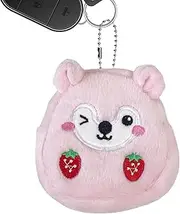[Generic] Strawberry Purse | Animal Wallet Small Hamster Coin Purse,Cute Strawberry Purse, Coin Holder Bag for Women, Money, Kids, Ring