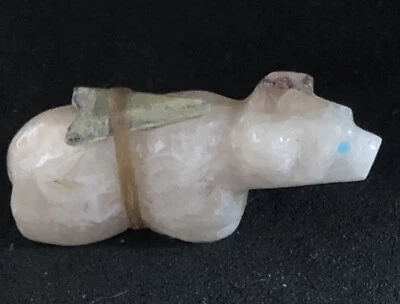 Zuni Bear Strong Fetish *NEW* Marble Tiny Gifts 7905