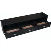 Priceworth Furnitures Redfern Tech TV Unit/3 Drawers Entertainment Unit-black