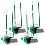 12 In. Lobby Broom and Dustpan Set (4-Pack)