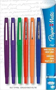 Paper Mate Flair Felt-Tip Pen - Medium Fashion Assorted 6-Pack