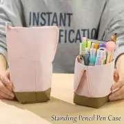 Foldable Standing Pencil Pen Case with Compartments Pencil Pouch Bag