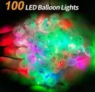 Up to 100PCS LED BALLOON LIGHT Multi Colour Glowing Flashing For Disco Party NEW