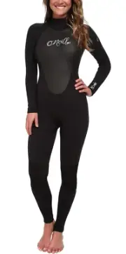 O'Neill Womens Epic 4/3 Back Zip Full Wetsuit Black Size Small