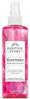 HERITAGE STORE Rosewater Spray | Hydrating Mist for Skin & Hair | No Dyes or Alcohol | Vegan | 8 oz | 60 Day Money Back Guarantee
