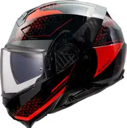 LS2 FF910 Advant II Astral, modular helmet , color: Black/Red , size: XS