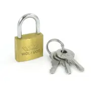 Mini Size Security 19mm Width Door Lock Brass Padlock with 3 Keys
