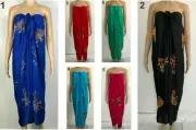 LADIES TUBE SARONG DRESS MUMU T16 size 18 20 22 Tie Front Elastic Back Beach