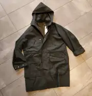 Uniqlo U (Unisex 26" P2P) Hooded Coat Jacket M green olive lemaire
