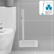 Toilet Brush Cleaning Kit Wall Mounted Toilet Bowl Cleaner Kit w/ Storage Caddy✥