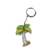 Korean INS Fruit Key Ring Acrylic Coconut Tree Cactus Pineapple Cherry Stationery Toy Pendant Student Schoolbag cute Key Chain