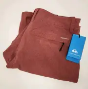 NWT Quicksilver Amphibian Shorts Mens 30 Red Dryflight Water Repellent Hybrid 9"