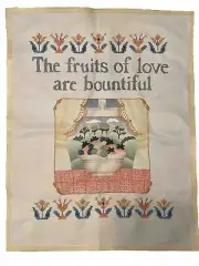 Cross Stitch Embroidery 20x15.5 Ready To Frame