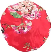 IWOWHERO Wide Brim Silk Sleeping Cap Elastic Round Hat for Women Shower Cap Elastic Round Edge Tidy Bathing Hat Multifunctional Use Professional Home