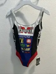 Moschino Women’s One Piece Fastrack Swimsuit Multi Size 1 / Us S Nwt