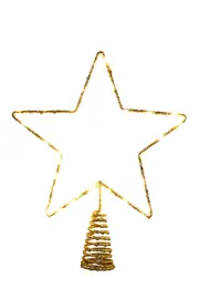 Lights Star Shape Tree Topper 33cm