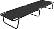Black Folding Sun Lounger for Outside Beach, Sunbathing, Patio, Pool, Lawn, Deck, Weatherproof Steel Frame, Easy Storage and Transport