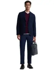 [Oxford] Blake Wool Blend Blazer in Blue