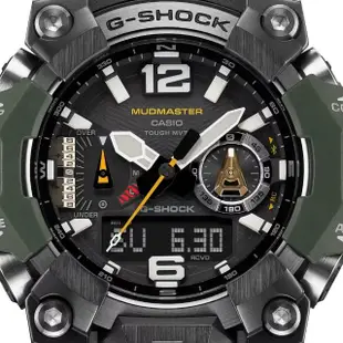 【CASIO 卡西歐】G-SHOCK Master of G系列 征服極端強悍機能 藍芽太陽能電力錶 黑綠 GWG-B1000-3A_52.1mm