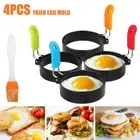4pcs Fried Egg Mold Round Egg Ring Mold Egg Cooker Accessories Fried Egg Shaperↇ