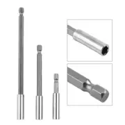 1/4 Hex Shank Screwdriver Bit Holder Set with 3 Flexible Extension Rods