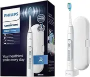 Philips Sonicare ExpertClean 7300 Rechargeable Electric Toothbrush with App, Built-in Pressure Sensor, 3 Modes and 3 Intensities and Smart Brush Head Recognition, White, HX9618/03