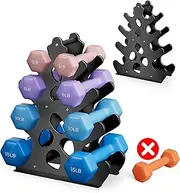 JOSMIMIC Coral-Inspired Dumbbell Rack Stand (Dumbbells Not Included), A-Frame Design Weight Rack with Handle, Compact & Space-Saving Dumbbell Holder for Home Gym