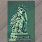 MAGNET Sorrowful Statue of Liberty Weeps New York City USA State Sad Crying