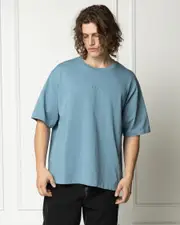 [Lucid] Lucid Men's Code Box Fit T-Shirt in Blue Size Small S Blue