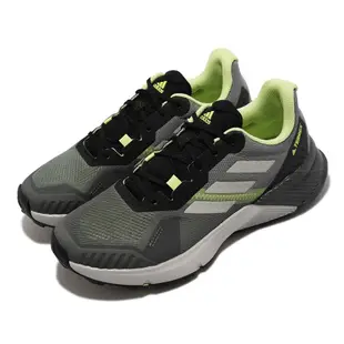 adidas 越野慢跑鞋 Terrex Soulstride 灰 螢光黃 愛迪達 戶外 男鞋 【ACS】 GZ9034