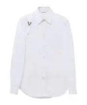 Alexander McQueen Harness Long Sleeved Buckle Shirt SHIRTS INCH15,SHIRTS INCH16.5,SHIRTS INCH16,SHIRTS INCH15.75,SHIRTS CM39.5,SHIRTS INCH15.5 optical white