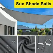 Waterproof Sun Shade Sail for Patio Sun UV Blocking Park Carport Rectangle
