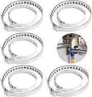 Set of 10 CV axle boot clamps, stainless steel clamps, 5 large and 5 small adjustable clamps, ideal for car, fuel filter, water pumps, steering wheel covers, ATV axle covers