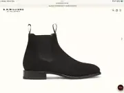 RM Williams Black Suede Boots SZH11