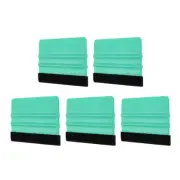 5pcs Felt Vinyl Wrap Squeegee, 4" Decal Squeegee Scraper for Car Wrap, Green