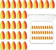 uxcell Fishing Foam Floats, Snell Fishing Rig Floats Strike Indicators with Clear Tackle Box, 0.5" D x 0.8" H Fit for Perch Carp Bass Fishing Cork Saltwater Freshwater (30 Pack, Red/Yellow)