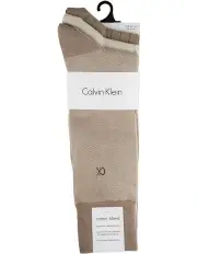 [Calvin Klein] Barclay Birdseye Dress Sock 3 Pack in Brown
