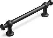 Luofuke 10 Pack 3.8" Black Aluminum Cabinet Handles - Modern Drawer Pulls for Kitchen, Bathroom & Office Furniture