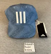 Adidas Golf Tour 3-Stripes Printed Hat Cap Adjustable Snap Back Blue OSFM IQ2900