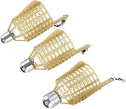 ibasenice 3pcs Fishing Bait Cage Durable Mesh Fishing Trap for Bait Release for Extended Use